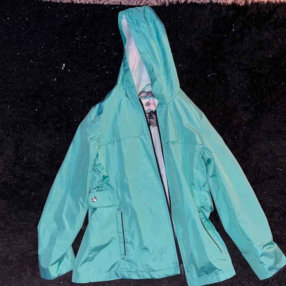 Teal Fleet Street Rain Jacket Fir Sale